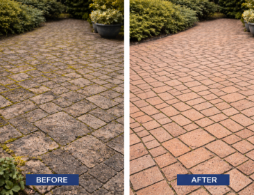 Powerful pressure washing to lift dirt, grime and algae from hard surfaces for an instant refresh.