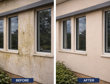 Gentle soft washing to safely clean walls, render and delicate surfaces without damage.
