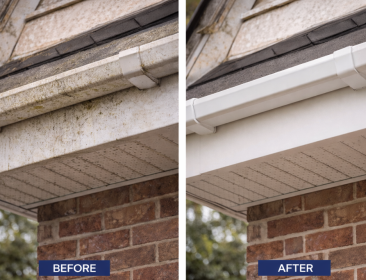 Soffit and fascia cleaning to remove grime and staining, keeping your home looking tidy.